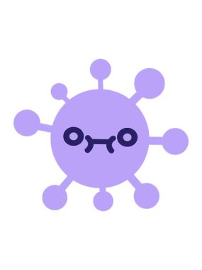 Kafası karışmış boş gözlü virüsün titreşimli hareketli animasyonu