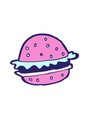 Çizgi film hamburgerinin animasyonunu aç.