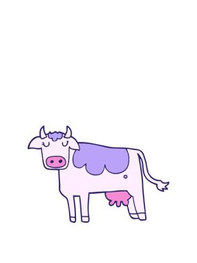 Çizgi film inek tasarımının animasyonunu genişletiyor