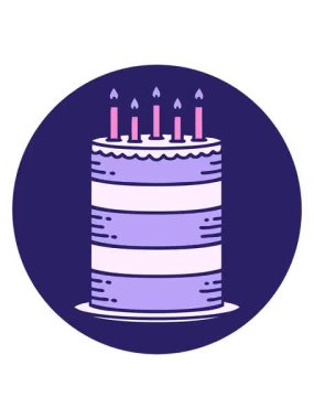 Doğum günü pastasının karalamalarının efekt canlandırması