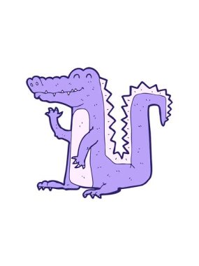 karikatür timsah karalamalarının animasyonunu bob ve duraklat