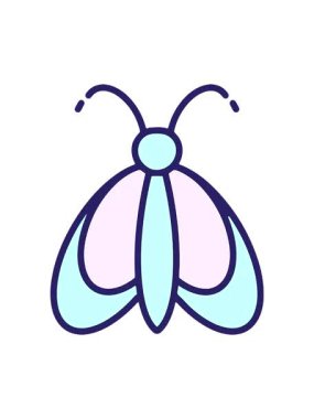 Basit, cesur bir kelebeğin hareket animasyonu