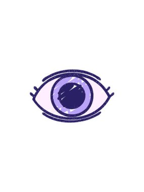Bir Göz Sembol Tebeşiri Çiziminin bölünme etkisi