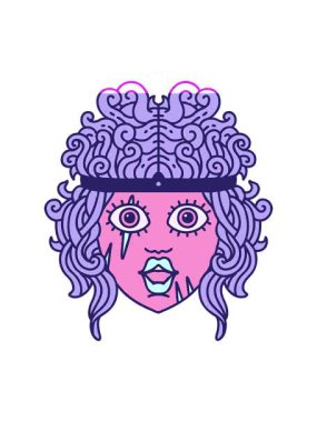 Retro Tattoo stili insan barbar karakterinin animasyonunu güçlendir