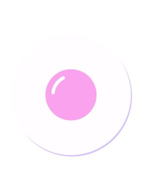 Kızarmış yumurta çıkartmasının neon ışık efekti animasyonu