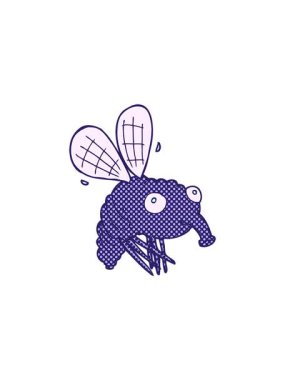 Dikkat çekici karikatür sineği animasyonu