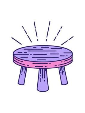 bir stil ahşap dışkısının canlandırmasını bob ve duraklat