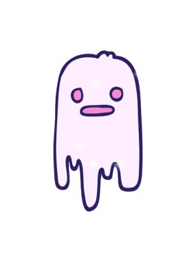 Çizgi roman stili hayalet çizgi filminin ışıltılı efektleri