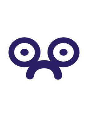 pixelize effect animation of sad staring face icon