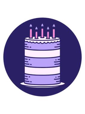 Doğum günü pastasının karalamalarının efekt canlandırması