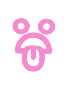 Mide bulandırıcı yüz ikonunun titreşimli hareket animasyonu