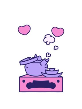 dönen kalpler yeni demlenmiş Japon çay takımının animasyonu.