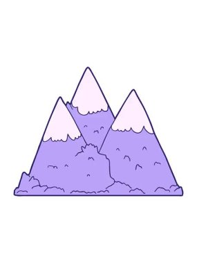 doodle dağlarının canlandırma efektini piksel yap