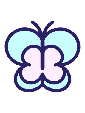 Basit bir kelebek karikatürünü salla ve durdur