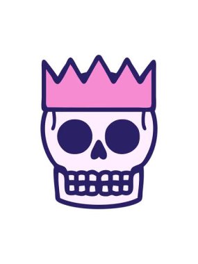 Dövmenin animasyonunu geleneksel kafatası ve taç stilinde bob ve duraklat