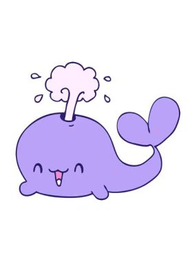 pixelize effect animation of illustration of whale