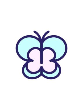 Basit bir kelebek çizgi filminin satış animasyonu