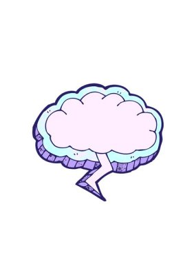 yanıp sönen radyal çizgiler gök gürültüsü bulutu sembolünün animasyonu