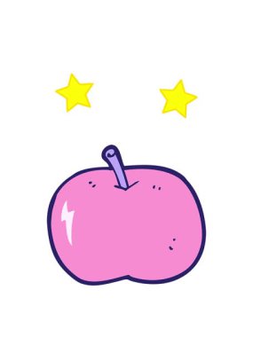 dönen yıldızlar çizgi film parlak elmanın animasyonu