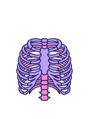 İkonik dövme stili göğüs kafesinin animasyonu.