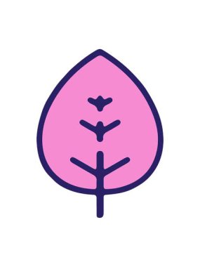 Basit yaprak tasarım elementinin hareketli animasyonu