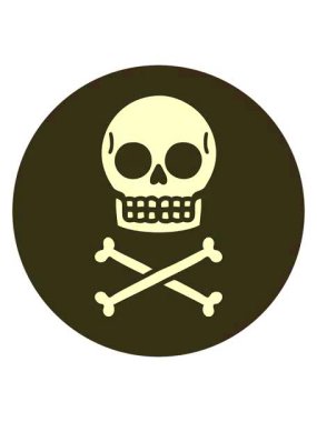 Bir kafatasının ikonik dövme tasarımının renk animasyonu