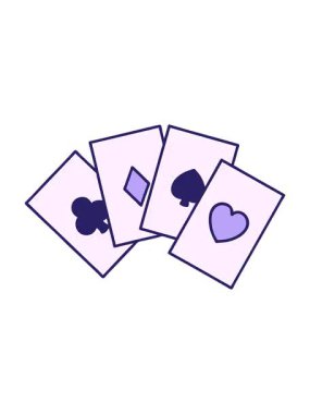 iskambil kartlarının ikonik dövme biçiminin canlandırma efekti