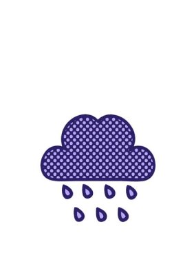 stretching up animation of comic book style cartoon of a storm rain cloud