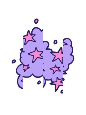 Karikatür karikatür büyülü bulut bölünen hareket animasyonu