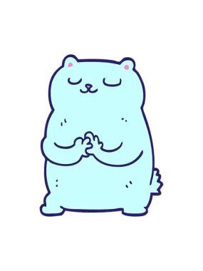 Çizgi film ayı karalama tasarımının pixelize etkisi