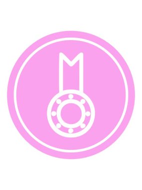 Madalya ödülü simgesinin neon ışık efekti animasyonu