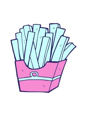 Çizgi film kızartmalarının canlandırma efektlerini görüntüle