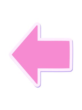 Oklu çizgi film çıkartması tasarımının titreşimli animasyonu