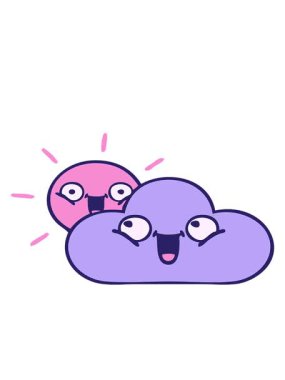 tatlı fırtına bulutu ve güneşin hareketli animasyonu