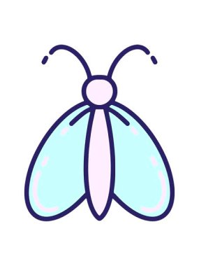 Basit bir kelebek çizgi filminin ışık efekti animasyonu