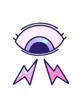 Gizemli bir gözün eski grunge doku çizgi filminin hareketli animasyonunu oynat