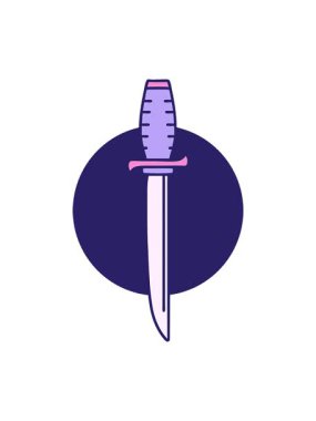 Hançerin ikonik dövme şeklindeki imajının dönen hareketi