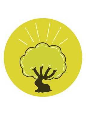 Dövme stili ağacın çizgi filminin renk animasyonu değişiyor