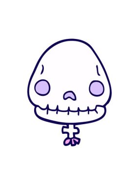 Cadılar Bayramı kafatasının neon ışık efekti animasyonu