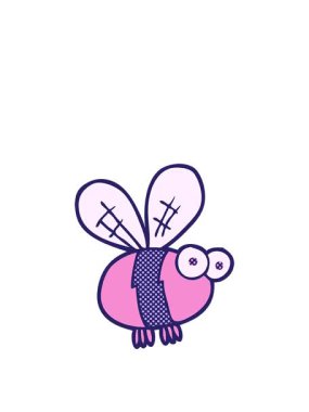 freehand çizilmiş çizgi film arısının animasyonunu genişletiyorum