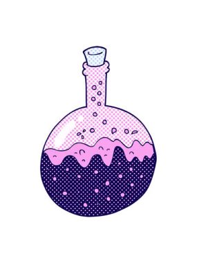 serbest ve çizilmiş karikatür kimyasallarının neon ışık efekti animasyonu