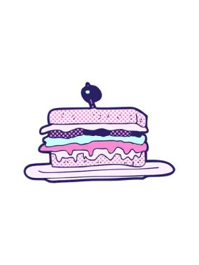 Basit sandviçin titreyen hareketli animasyonu