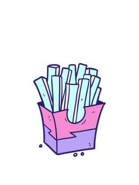 Çizgi film abur cubur kızartmalarının animasyonunu genişletiyorum.