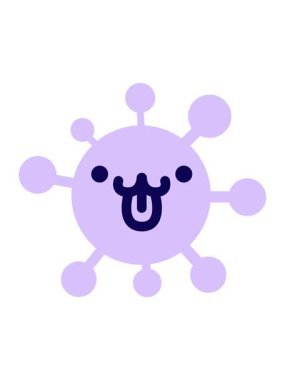 Basit mutlu evcil hayvan virüsünün neon ışık efektleri