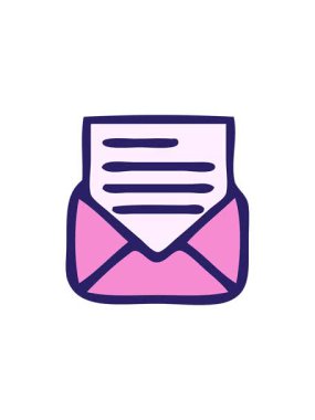 Bir mektup ve zarfın yıldız patlaması etkisi animasyonu