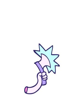 el çizimi karikatür tarzı baltalı el hareketli animasyon