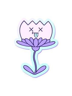 Bir çiçek tasarımı çıkartmasının titreşimli hareketi