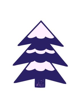 Karla kaplı bir ağacın eski grunge dokusunun titreşimli animasyonu