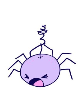 Cadılar Bayramı örümceğinin neon ışık efekti animasyonu