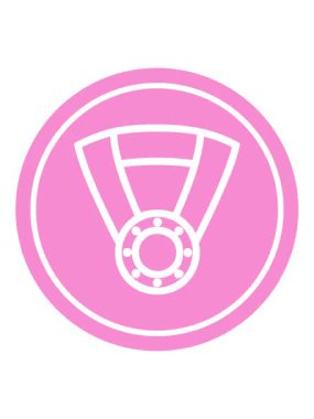 Madalya ödüllü dairesel simgenin canlandırma efektini piksel hale getir